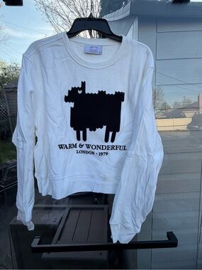 Sheep White Crew Neck Sweater